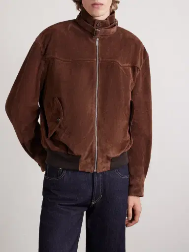 McQueen Panelled Suede Harrington Jacket - Men | Thumbnail 3 McQueen Panelled Suede Harrington Jacket - Men | Thumbnail 3