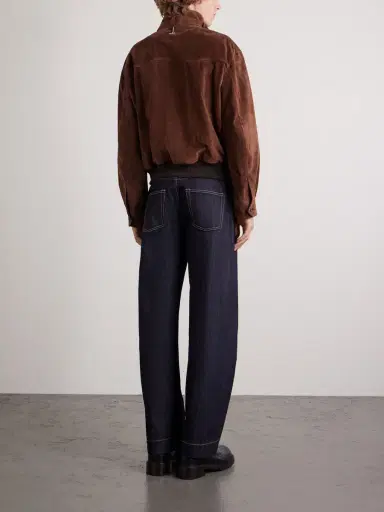 McQueen Panelled Suede Harrington Jacket - Men | Thumbnail 4 McQueen Panelled Suede Harrington Jacket - Men | Thumbnail 4