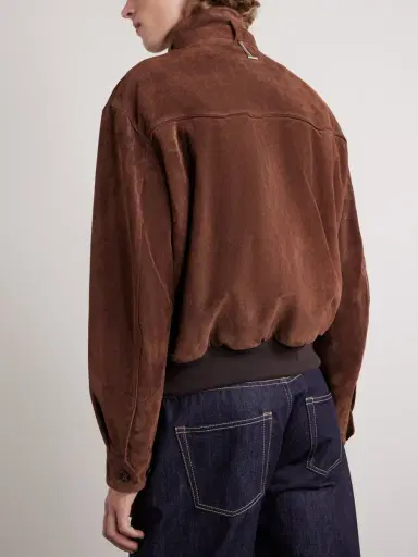 McQueen Panelled Suede Harrington Jacket - Men | Thumbnail 5 McQueen Panelled Suede Harrington Jacket - Men | Thumbnail 5