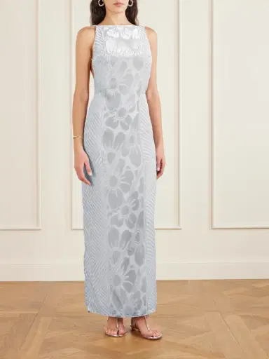 SIR. Ventura Open-back Floral Devoré-velvet Gown | Thumbnail 2 SIR. Ventura Open-back Floral Devoré-velvet Gown | Thumbnail 2
