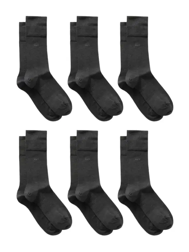 Set Of Six Intarsia Cotton-blend Socks Set Of Six Intarsia Cotton-blend Socks