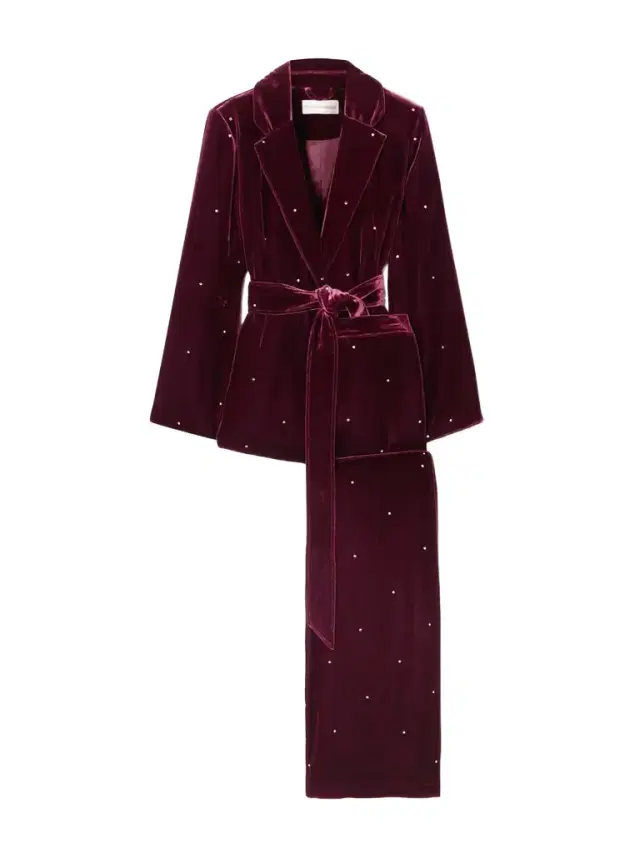 Jagger Crystal-embellished Velvet Pajama Set Jagger Crystal-embellished Velvet Pajama Set