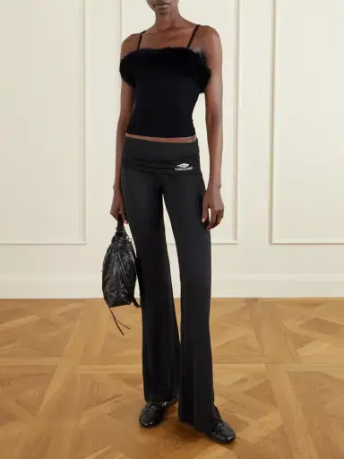 Balenciaga Plush-trimmed Stretch-jersey Camisole | Thumbnail 2 Balenciaga Plush-trimmed Stretch-jersey Camisole | Thumbnail 2