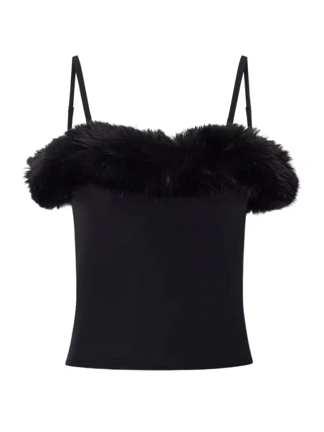 Plush-trimmed Stretch-jersey Camisole Plush-trimmed Stretch-jersey Camisole