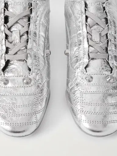 Balenciaga City Studded Metallic Crinkled-leather Sneakers | Thumbnail 4 Balenciaga City Studded Metallic Crinkled-leather Sneakers | Thumbnail 4