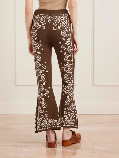Farm Rio Jacquard-knit Flared Pants | Thumbnail 4 Farm Rio Jacquard-knit Flared Pants | Thumbnail 4