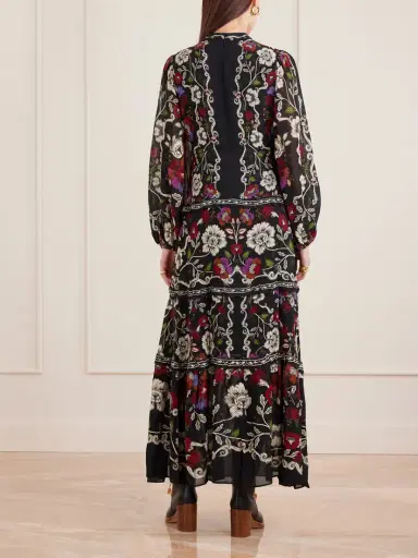 Farm Rio Floral-print Chiffon Maxi Dress | Thumbnail 3 Farm Rio Floral-print Chiffon Maxi Dress | Thumbnail 3