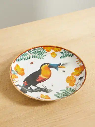 La DoubleJ + Beto Val Gold-plated Painted Porcelain Plate | Thumbnail 1 La DoubleJ + Beto Val Gold-plated Painted Porcelain Plate | Thumbnail 1