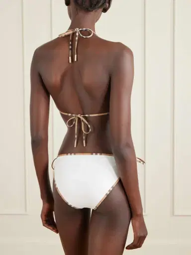Burberry Mata Checked-piped Triangle Bikini | Thumbnail 3 Burberry Mata Checked-piped Triangle Bikini | Thumbnail 3