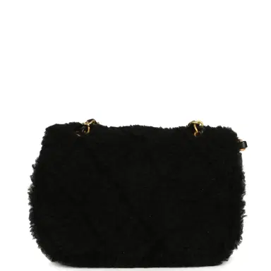 Chanel Chanel Mini Shearling Flap Bag Black Lambskin Brushed Gold Hardware | Thumbnail 5 Chanel Chanel Mini Shearling Flap Bag Black Lambskin Brushed Gold Hardware | Thumbnail 5