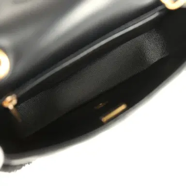 Chanel Chanel Mini Shearling Flap Bag Black Lambskin Brushed Gold Hardware | Thumbnail 8 Chanel Chanel Mini Shearling Flap Bag Black Lambskin Brushed Gold Hardware | Thumbnail 8