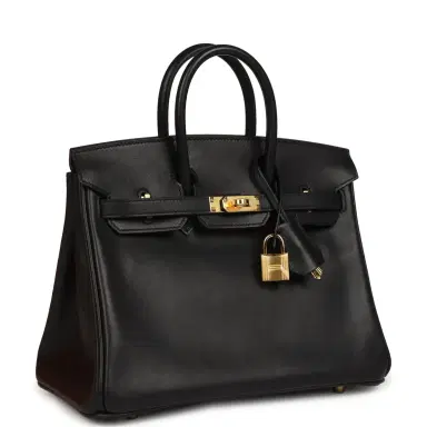 HERMÈS Hermes Birkin 25 Black Volupto Gold Hardware | Thumbnail 2 HERMÈS Hermes Birkin 25 Black Volupto Gold Hardware | Thumbnail 2