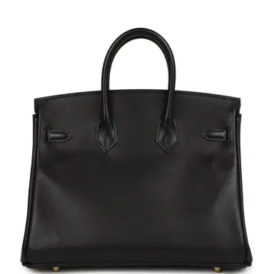 HERMÈS Hermes Birkin 25 Black Volupto Gold Hardware | Thumbnail 4 HERMÈS Hermes Birkin 25 Black Volupto Gold Hardware | Thumbnail 4