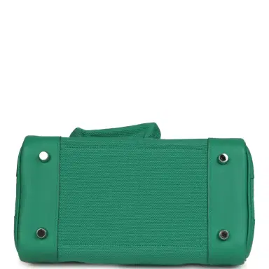 HERMÈS Pre-owned Hermes Birkin 25 Cargo Vert Vertigo Toile H and Swift Palladium Hardware | Thumbnail 7 HERMÈS Pre-owned Hermes Birkin 25 Cargo Vert Vertigo Toile H and Swift Palladium Hardware | Thumbnail 7