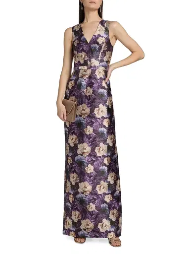 SACHIN & BABI Women's Adellyn Floral Sleeveless Gown | Thumbnail 3 SACHIN & BABI Women's Adellyn Floral Sleeveless Gown | Thumbnail 3