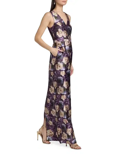 SACHIN & BABI Women's Adellyn Floral Sleeveless Gown | Thumbnail 4 SACHIN & BABI Women's Adellyn Floral Sleeveless Gown | Thumbnail 4