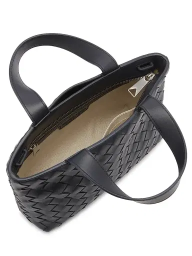 Bottega Veneta Men's Mini Intrecciato Leather Zip Tote Bag | Thumbnail 3 Bottega Veneta Men's Mini Intrecciato Leather Zip Tote Bag | Thumbnail 3