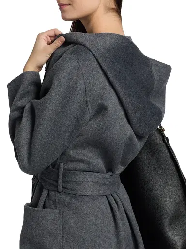 Rails Women's Arlon Hooded Fringe-Trim Wool-Blend Coat - Heather Charcoal | Thumbnail 6 Rails Women's Arlon Hooded Fringe-Trim Wool-Blend Coat - Heather Charcoal | Thumbnail 6
