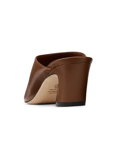 Stuart Weitzman Women's Stassi 50MM Leather Mules - Toasted Almond | Thumbnail 3 Stuart Weitzman Women's Stassi 50MM Leather Mules - Toasted Almond | Thumbnail 3