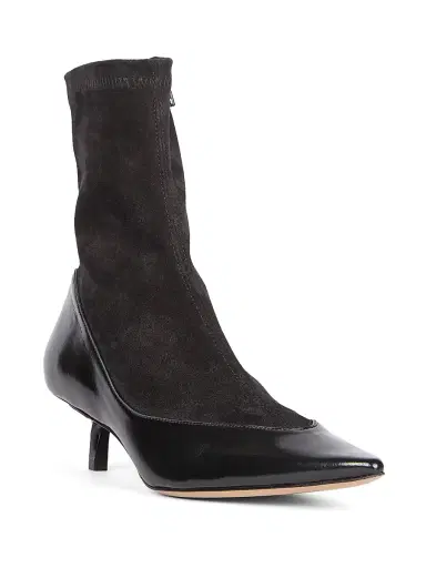 Jacquemus Women's Les Bottines Tourni 45MM Leather-Suede Sock Boots - Black | Thumbnail 2 Jacquemus Women's Les Bottines Tourni 45MM Leather-Suede Sock Boots - Black | Thumbnail 2