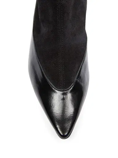 Jacquemus Women's Les Bottines Tourni 45MM Leather-Suede Sock Boots - Black | Thumbnail 4 Jacquemus Women's Les Bottines Tourni 45MM Leather-Suede Sock Boots - Black | Thumbnail 4