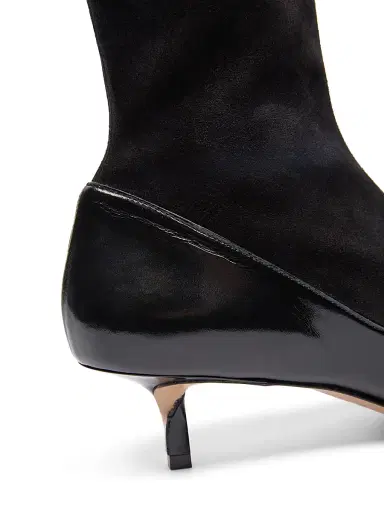 Jacquemus Women's Les Bottines Tourni 45MM Leather-Suede Sock Boots - Black | Thumbnail 6 Jacquemus Women's Les Bottines Tourni 45MM Leather-Suede Sock Boots - Black | Thumbnail 6