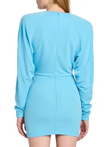 Stella McCartney Women's Ruched Crêpe Minidress | Thumbnail 5 Stella McCartney Women's Ruched Crêpe Minidress | Thumbnail 5