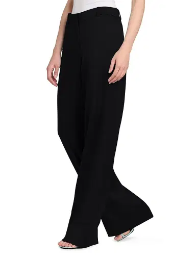 Stella McCartney Women's Satin Dropped Waist Straight Pants | Thumbnail 4 Stella McCartney Women's Satin Dropped Waist Straight Pants | Thumbnail 4