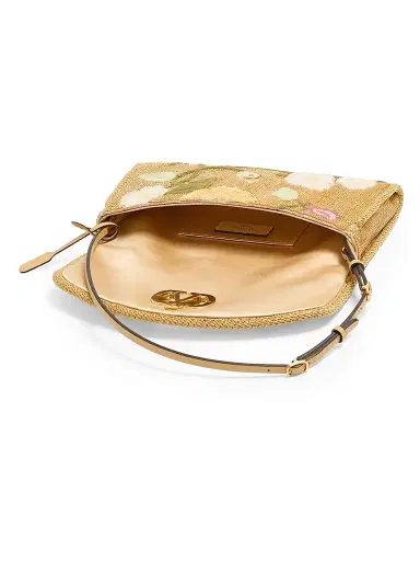 Valentino Garavani Women's DeVain Embroidered Shoulder Bag - Gold Multi | Thumbnail 7 Valentino Garavani Women's DeVain Embroidered Shoulder Bag - Gold Multi | Thumbnail 7