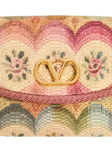 Valentino Garavani Women's DeVain Shoulder Bag in Jacquard Apres L'hiver Fabric - Multicolored | Thumbnail 6 Valentino Garavani Women's DeVain Shoulder Bag in Jacquard Apres L'hiver Fabric - Multicolored | Thumbnail 6