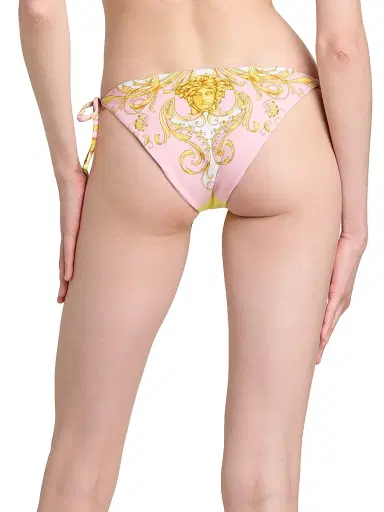 Versace Women's Printed Tie Bikini Bottom - Pale Yellow Rose Quartz | Thumbnail 5 Versace Women's Printed Tie Bikini Bottom - Pale Yellow Rose Quartz | Thumbnail 5