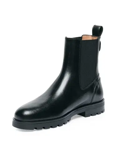 Santoni Women's Jean Leather Chelsea Booties - Black - Size 12 | Thumbnail 4 Santoni Women's Jean Leather Chelsea Booties - Black - Size 12 | Thumbnail 4