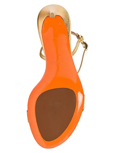 Santoni Women's 40MM Patent Leather Sandals - Gold - Size 9.5 | Thumbnail 6 Santoni Women's 40MM Patent Leather Sandals - Gold - Size 9.5 | Thumbnail 6