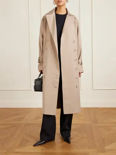 TOTEME Signature Double-breasted Cotton-blend Gabardine Trench Coat | Thumbnail 2 TOTEME Signature Double-breasted Cotton-blend Gabardine Trench Coat | Thumbnail 2