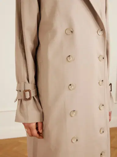 TOTEME Signature Double-breasted Cotton-blend Gabardine Trench Coat | Thumbnail 6 TOTEME Signature Double-breasted Cotton-blend Gabardine Trench Coat | Thumbnail 6