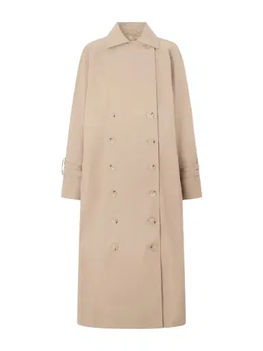 TOTEME Signature Double-breasted Cotton-blend Gabardine Trench Coat | Thumbnail 1 TOTEME Signature Double-breasted Cotton-blend Gabardine Trench Coat | Thumbnail 1