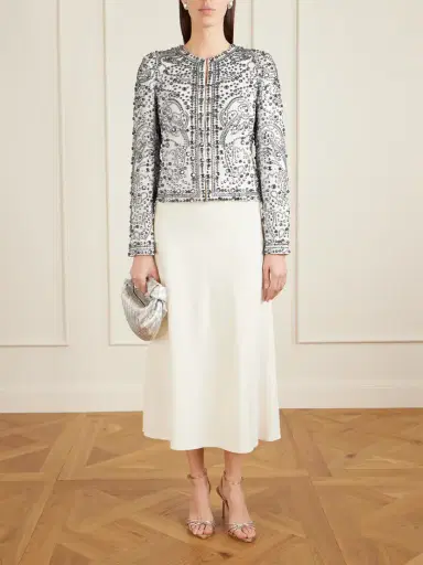 Elie Saab Studded And Crystal-embellished Cady Jacket | Thumbnail 2 Elie Saab Studded And Crystal-embellished Cady Jacket | Thumbnail 2