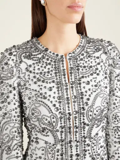 Elie Saab Studded And Crystal-embellished Cady Jacket | Thumbnail 5 Elie Saab Studded And Crystal-embellished Cady Jacket | Thumbnail 5