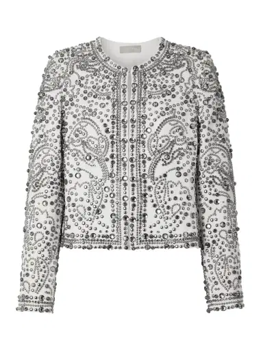 Elie Saab Studded And Crystal-embellished Cady Jacket | Thumbnail 1 Elie Saab Studded And Crystal-embellished Cady Jacket | Thumbnail 1
