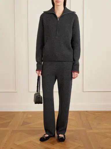 Gucci Striped Wool-blend Half-zip Polo Sweater | Thumbnail 2 Gucci Striped Wool-blend Half-zip Polo Sweater | Thumbnail 2