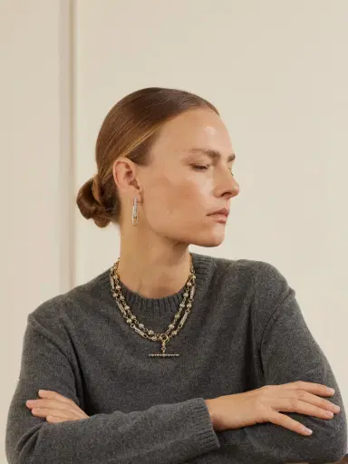 Lucy Delius Stirrup 14-karat Gold Diamond Earrings | Thumbnail 2 Lucy Delius Stirrup 14-karat Gold Diamond Earrings | Thumbnail 2