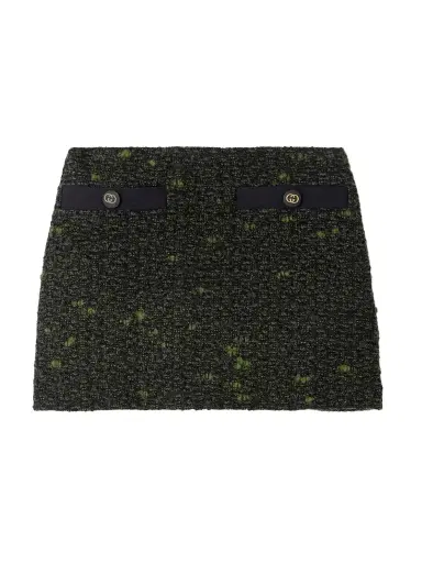 Gucci Button-embellished Wool-blend Bouclé Mini Skirt | Thumbnail 1 Gucci Button-embellished Wool-blend Bouclé Mini Skirt | Thumbnail 1
