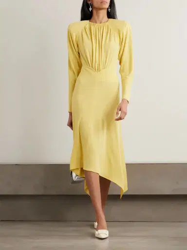 Stella McCartney Asymmetric Draped Crepe Midi Dress | Thumbnail 2 Stella McCartney Asymmetric Draped Crepe Midi Dress | Thumbnail 2