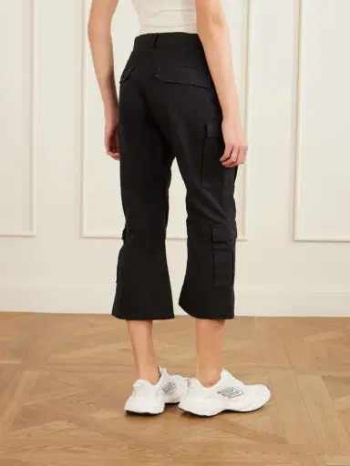 Balenciaga Cropped Paneled Cotton-ripstop Flared Cargo Pants | Thumbnail 4 Balenciaga Cropped Paneled Cotton-ripstop Flared Cargo Pants | Thumbnail 4