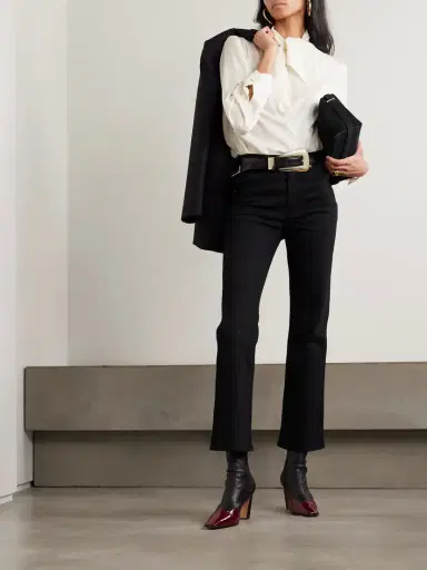 Max Mara Tie-detailed Silk Crepe De Chine Blouse | Thumbnail 2 Max Mara Tie-detailed Silk Crepe De Chine Blouse | Thumbnail 2
