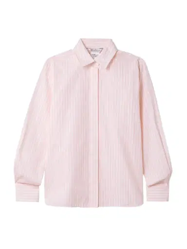 Max Mara Striped Cotton-poplin Shirt | Thumbnail 1 Max Mara Striped Cotton-poplin Shirt | Thumbnail 1