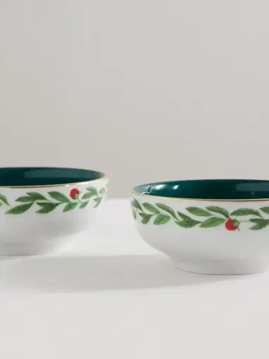 La DoubleJ Set Of Two Gold-plated Porcelain Snack Bowls | Thumbnail 3 La DoubleJ Set Of Two Gold-plated Porcelain Snack Bowls | Thumbnail 3
