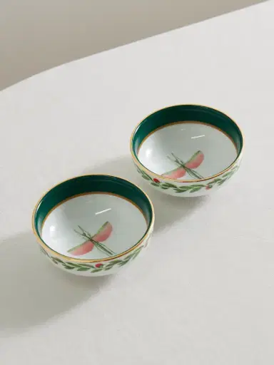 La DoubleJ Set Of Two Gold-plated Porcelain Snack Bowls | Thumbnail 1 La DoubleJ Set Of Two Gold-plated Porcelain Snack Bowls | Thumbnail 1