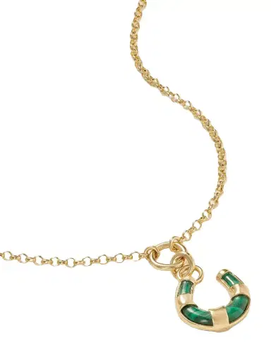 Foundrae Horseshoe 18-karat Gold Malachite Necklace | Thumbnail 1 Foundrae Horseshoe 18-karat Gold Malachite Necklace | Thumbnail 1
