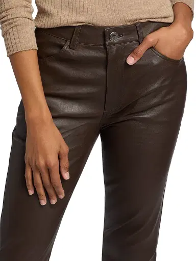 SPRWMN Women's Flared Leather Pants - Americano | Thumbnail 6 SPRWMN Women's Flared Leather Pants - Americano | Thumbnail 6